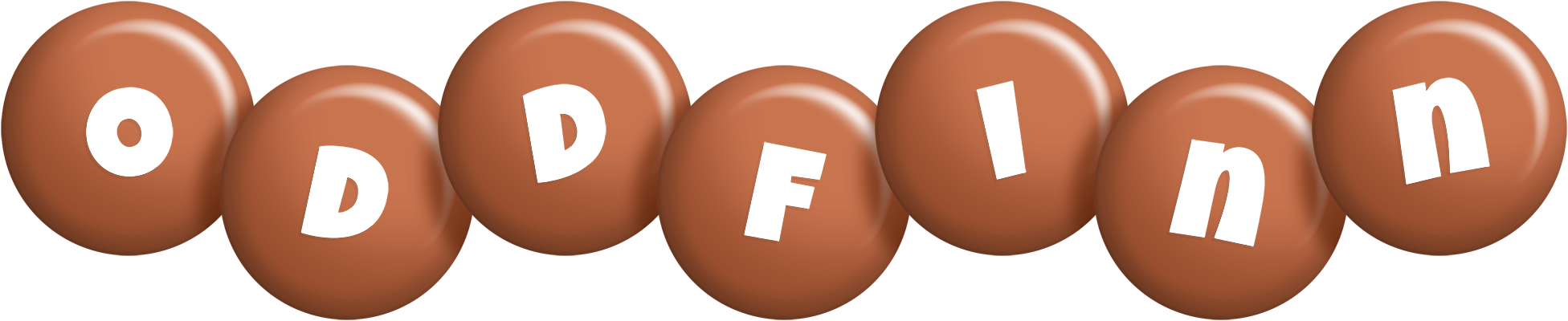Oddfinn candy-brown logo