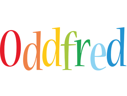 Oddfred birthday logo