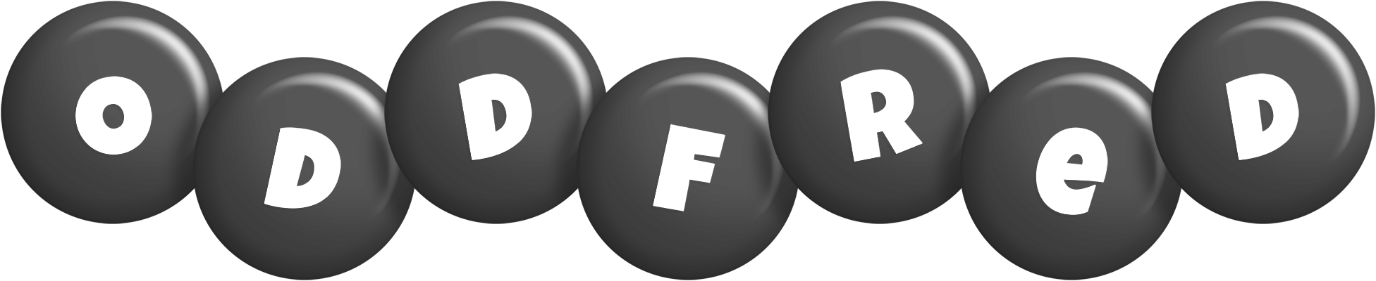 Oddfred candy-black logo