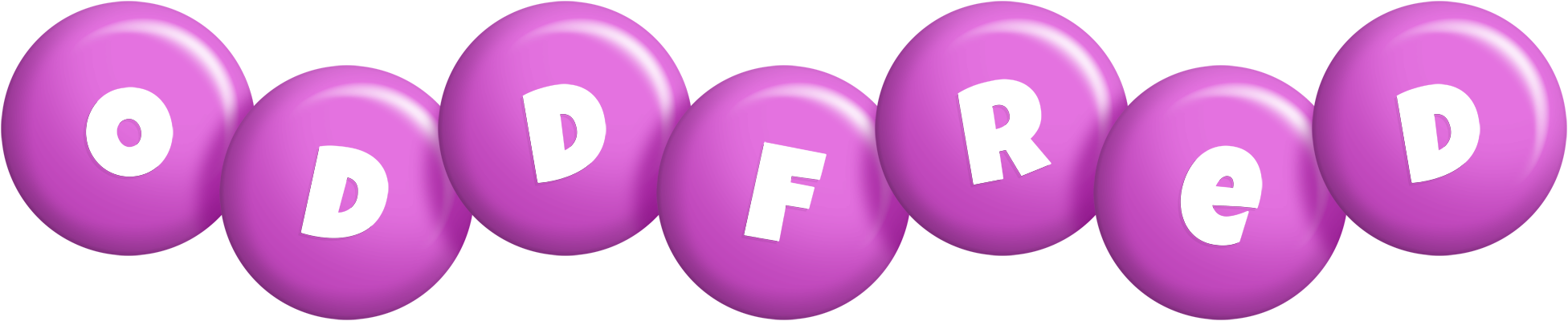 Oddfred candy-purple logo