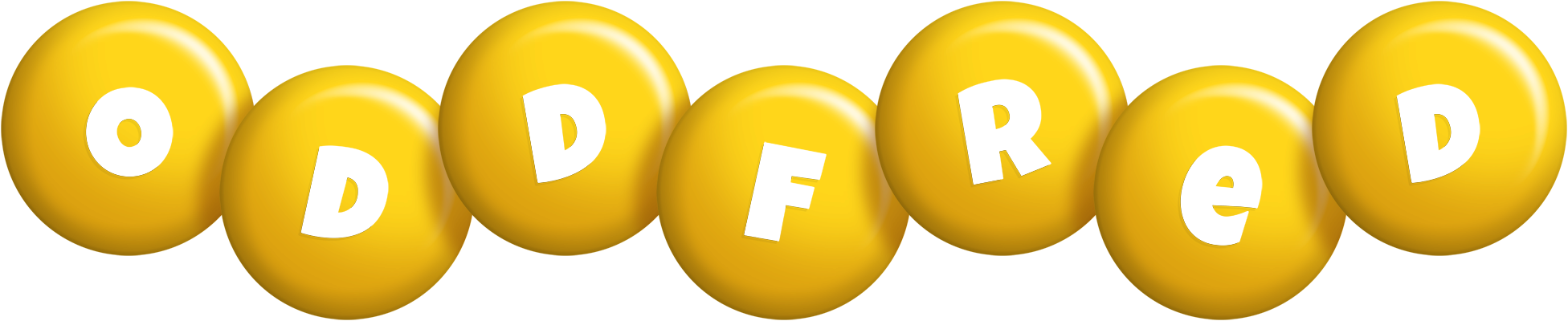 Oddfred candy-yellow logo