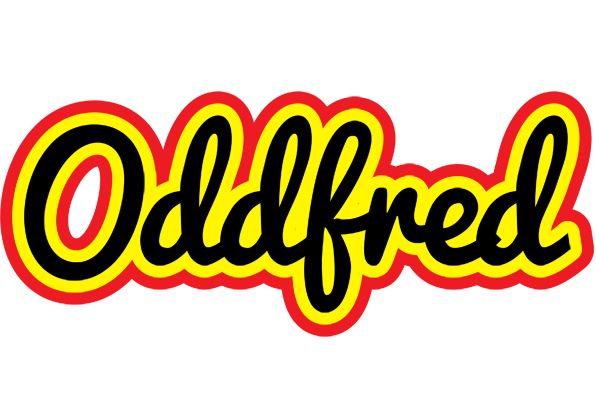 Oddfred flaming logo