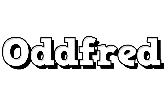 Oddfred snowing logo