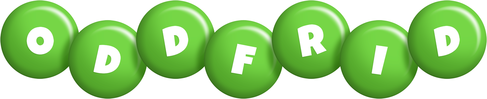 Oddfrid candy-green logo