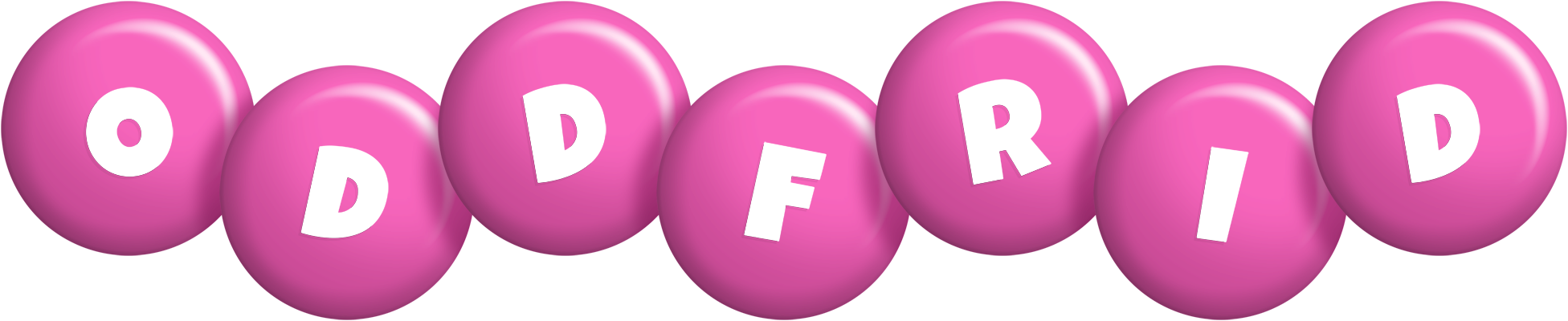 Oddfrid candy-pink logo