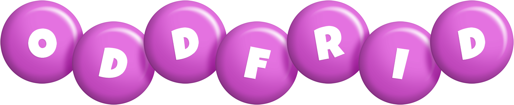 Oddfrid candy-purple logo