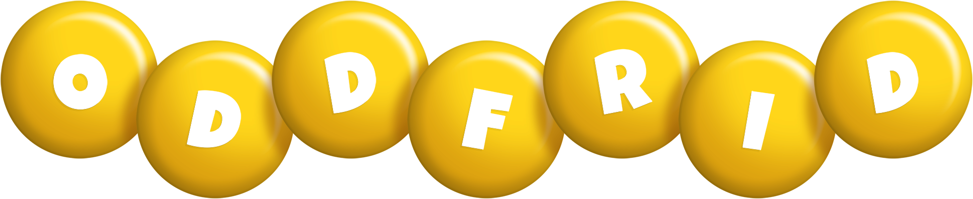 Oddfrid candy-yellow logo