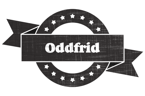 Oddfrid grunge logo