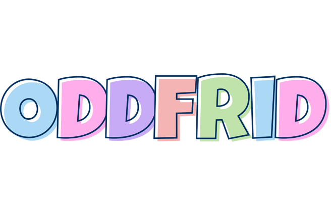 Oddfrid pastel logo