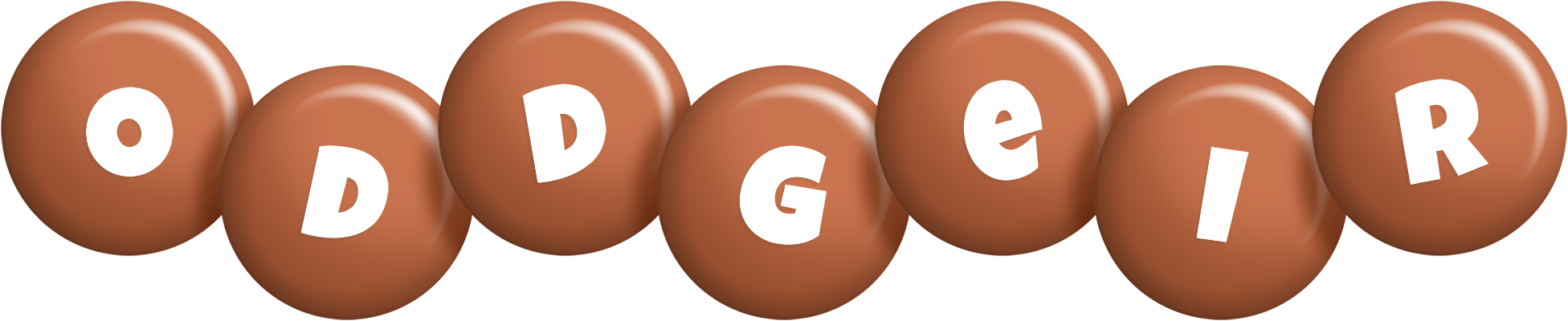 Oddgeir candy-brown logo