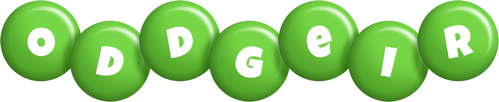 Oddgeir candy-green logo