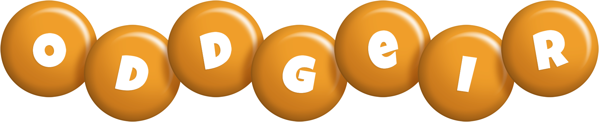 Oddgeir candy-orange logo