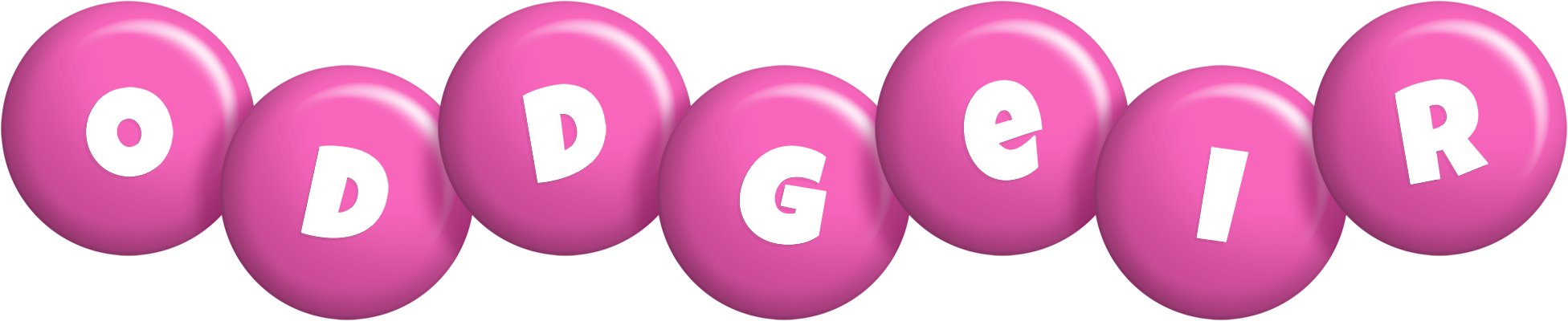 Oddgeir candy-pink logo