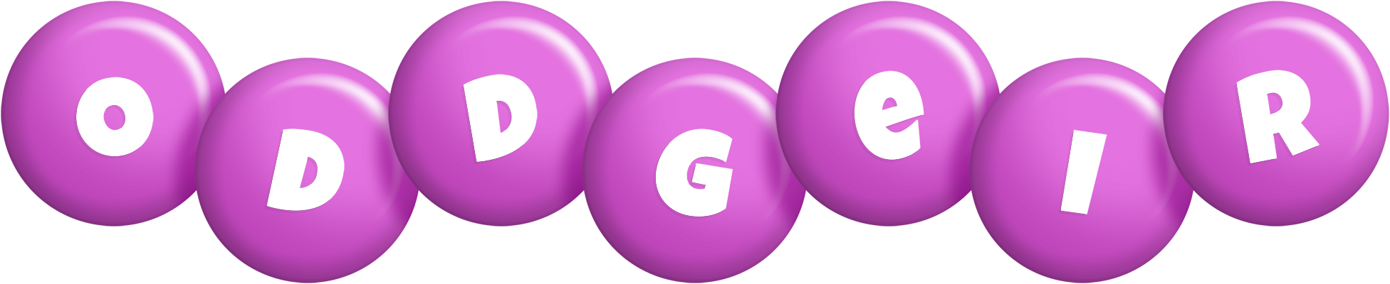 Oddgeir candy-purple logo