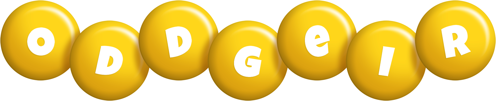 Oddgeir candy-yellow logo