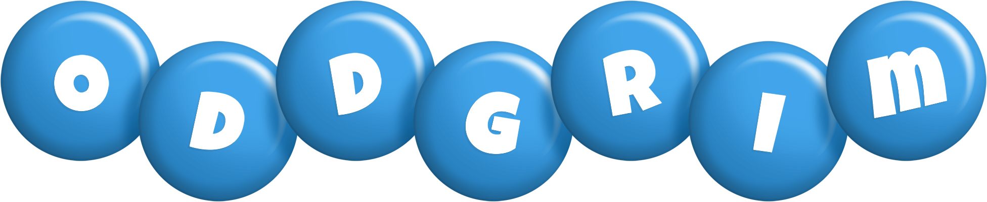 Oddgrim candy-blue logo