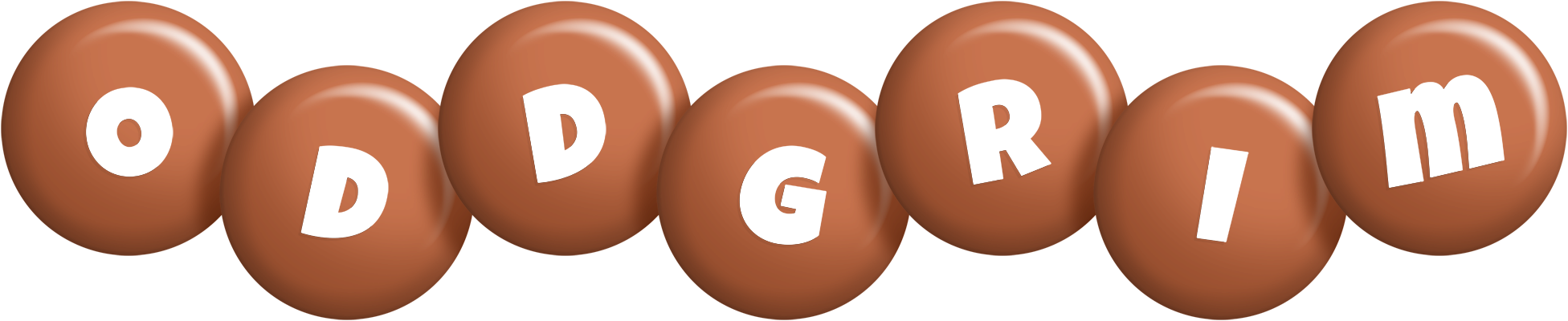 Oddgrim candy-brown logo