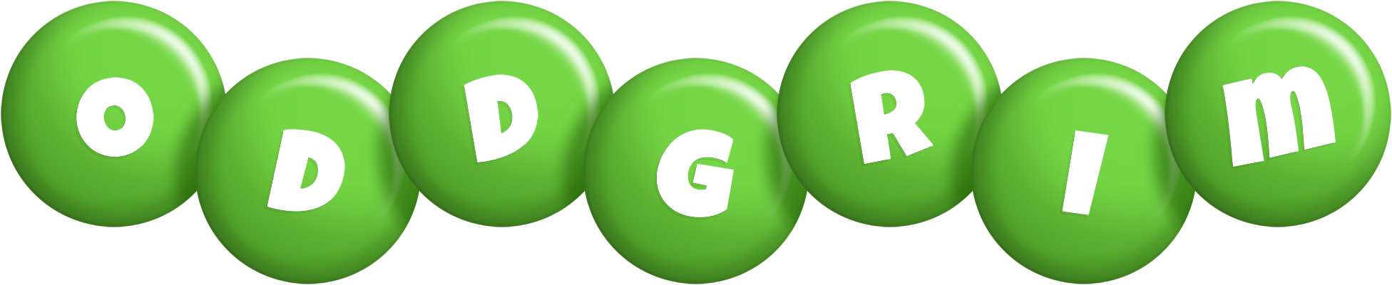 Oddgrim candy-green logo