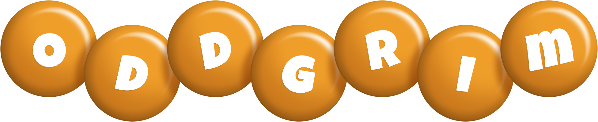 Oddgrim candy-orange logo