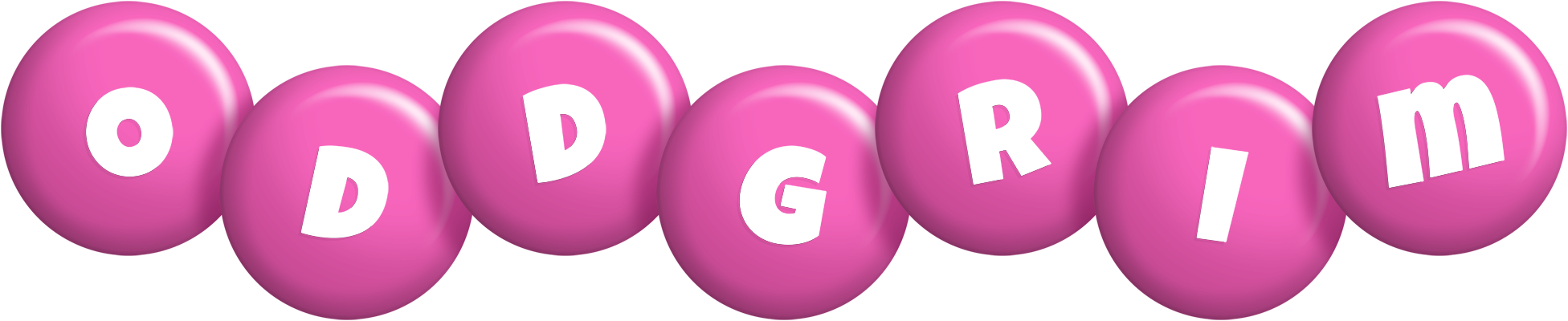 Oddgrim candy-pink logo