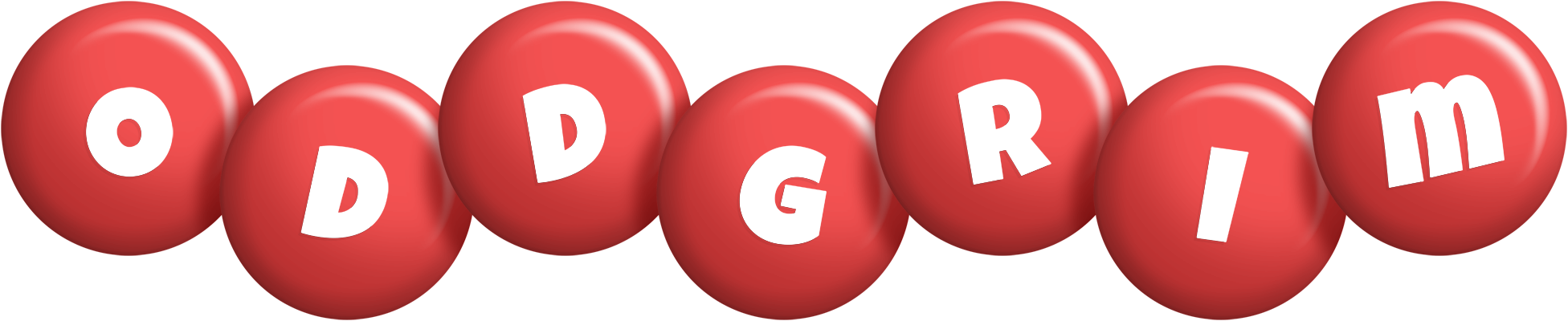 Oddgrim candy-red logo