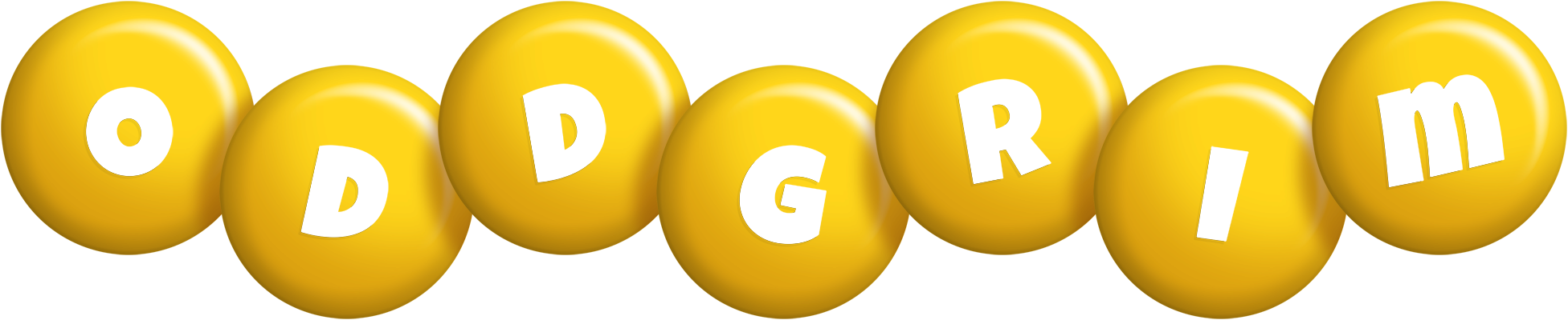 Oddgrim candy-yellow logo