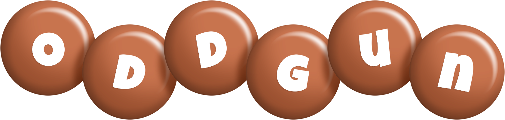 Oddgun candy-brown logo