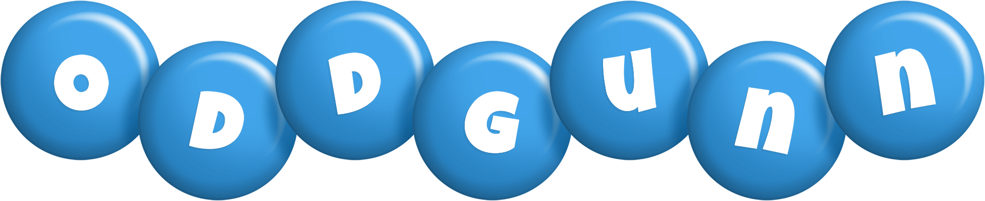 Oddgunn candy-blue logo