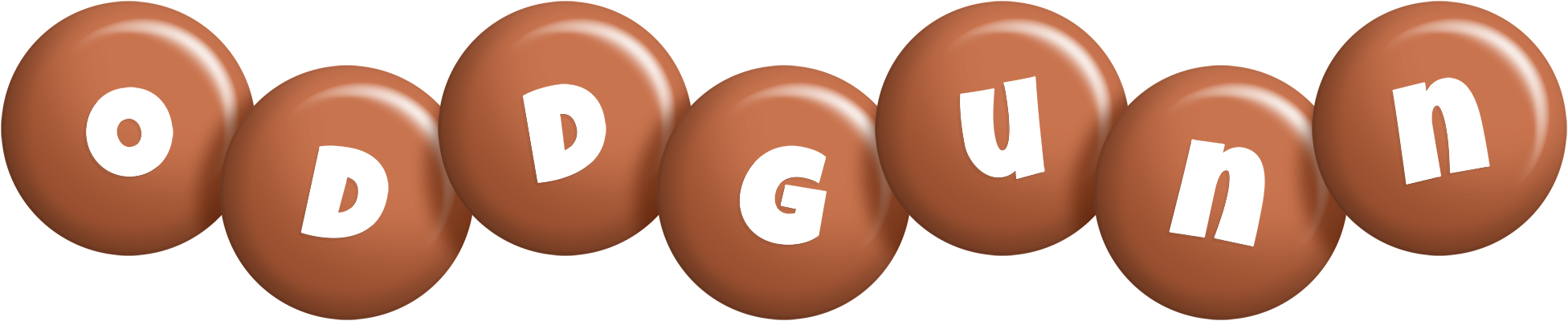 Oddgunn candy-brown logo