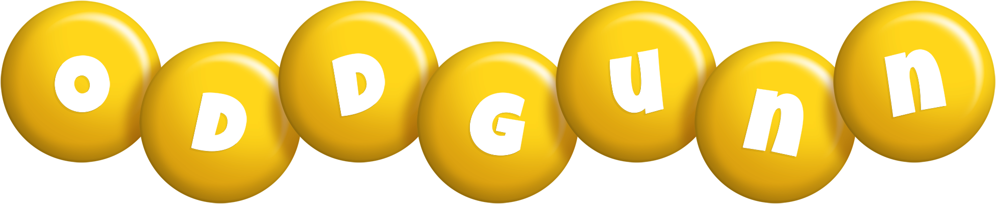 Oddgunn candy-yellow logo