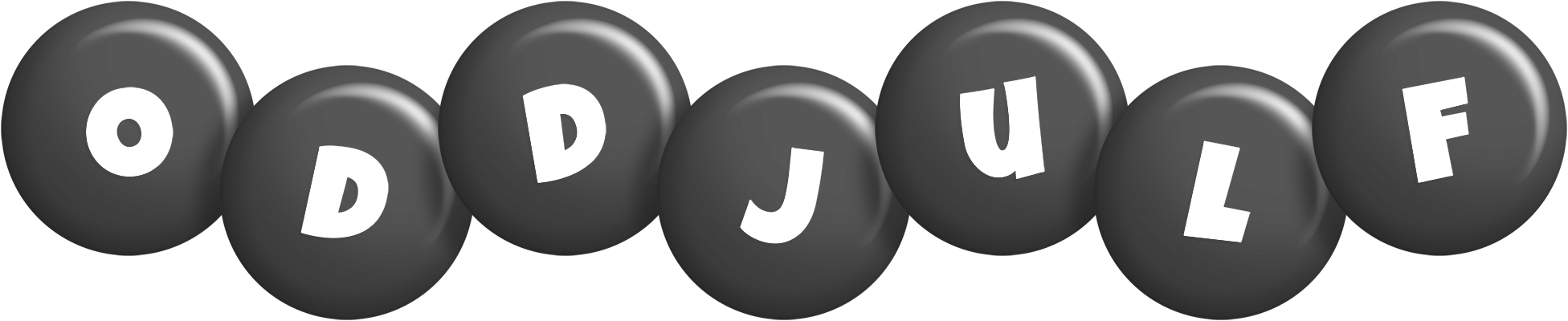 Oddjulf candy-black logo