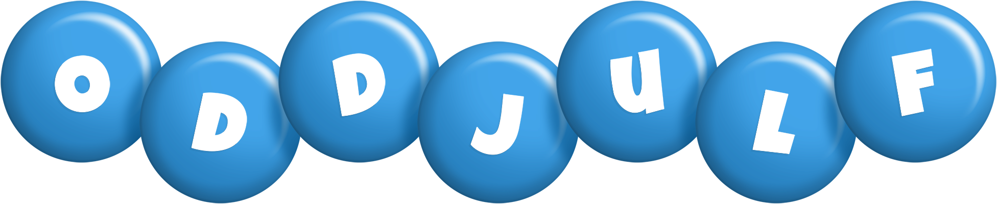 Oddjulf candy-blue logo