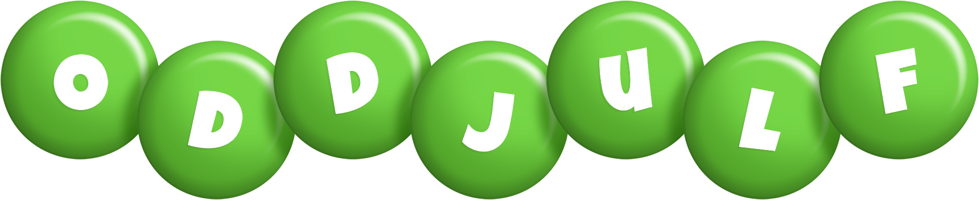 Oddjulf candy-green logo
