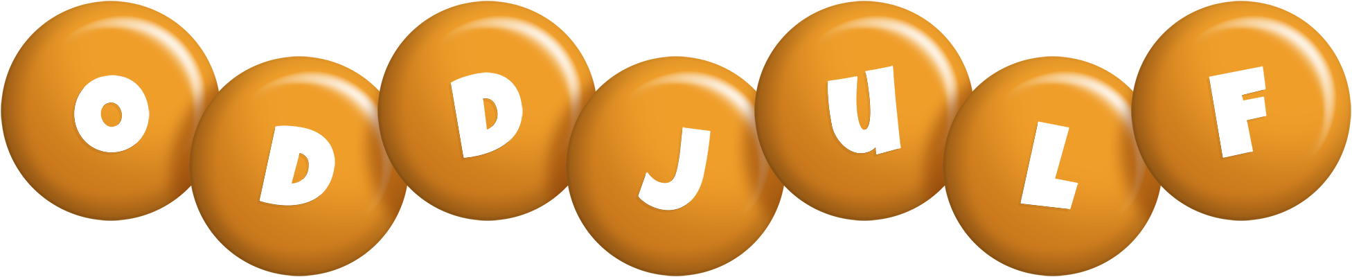 Oddjulf candy-orange logo