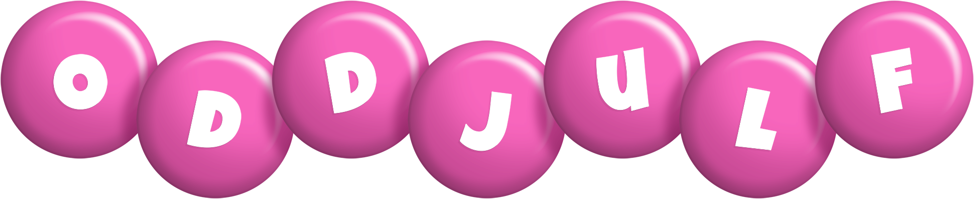 Oddjulf candy-pink logo