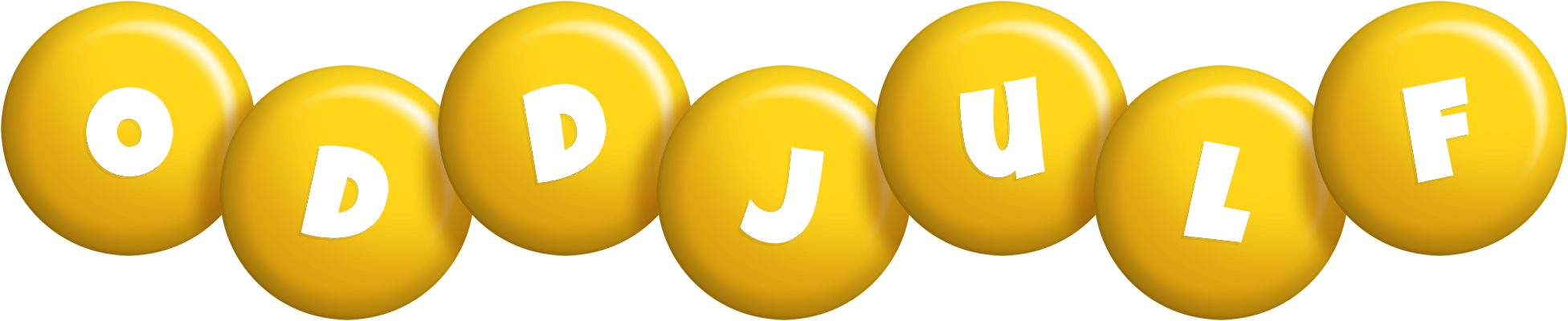 Oddjulf candy-yellow logo