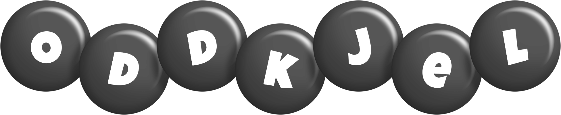 Oddkjel candy-black logo