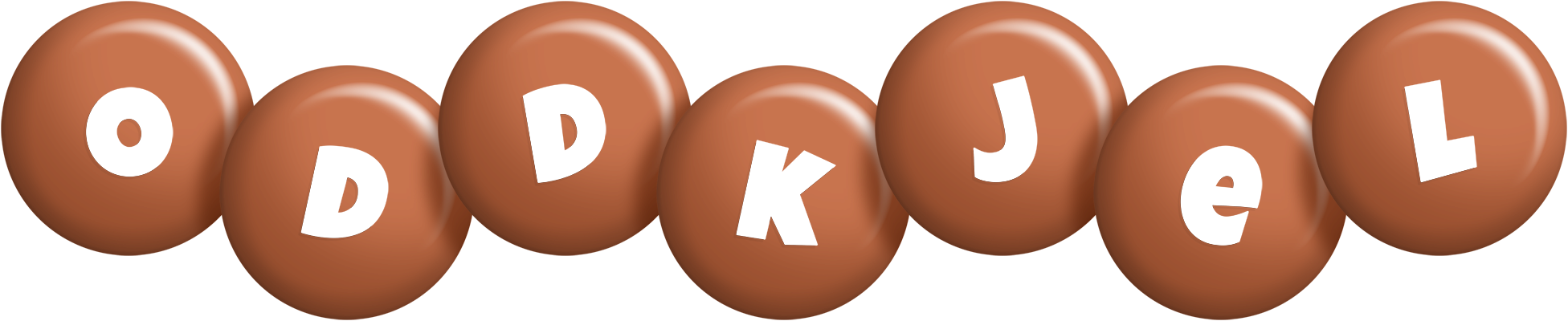 Oddkjel candy-brown logo