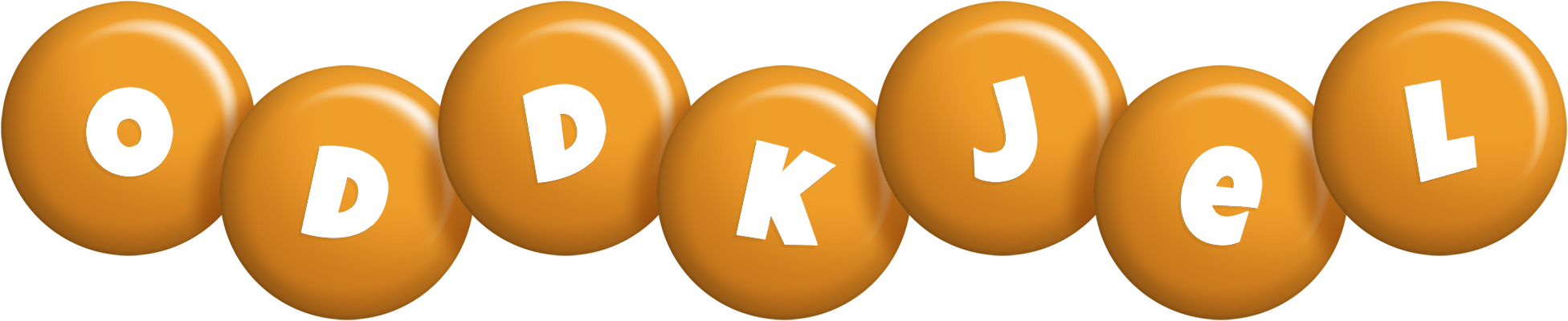 Oddkjel candy-orange logo