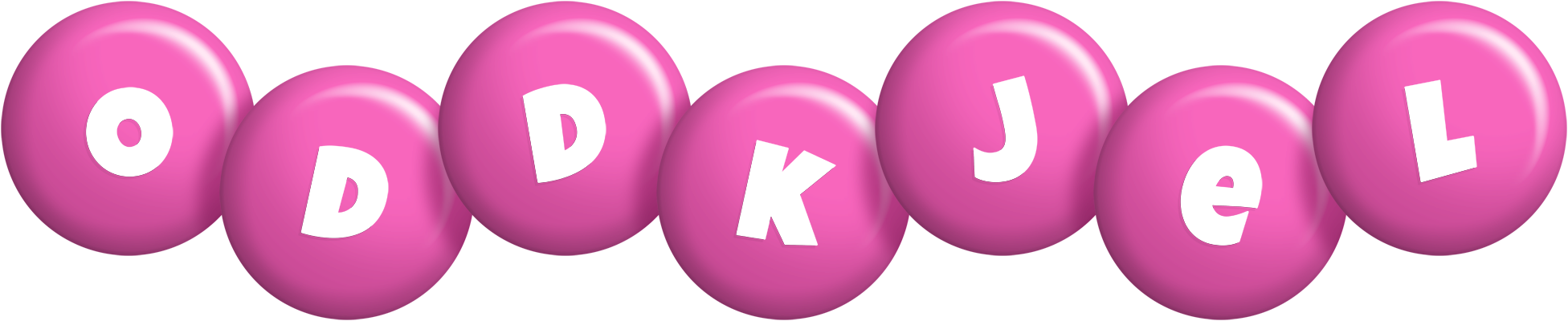 Oddkjel candy-pink logo