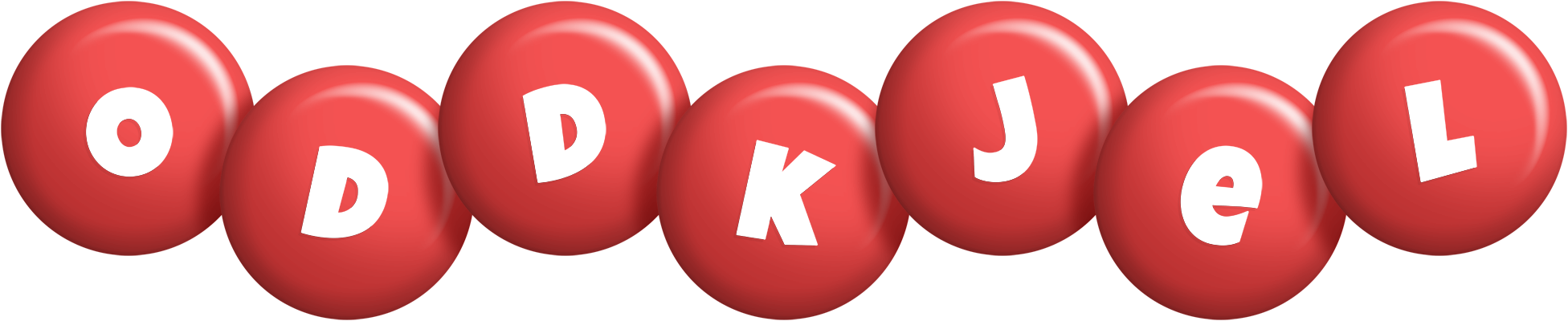 Oddkjel candy-red logo