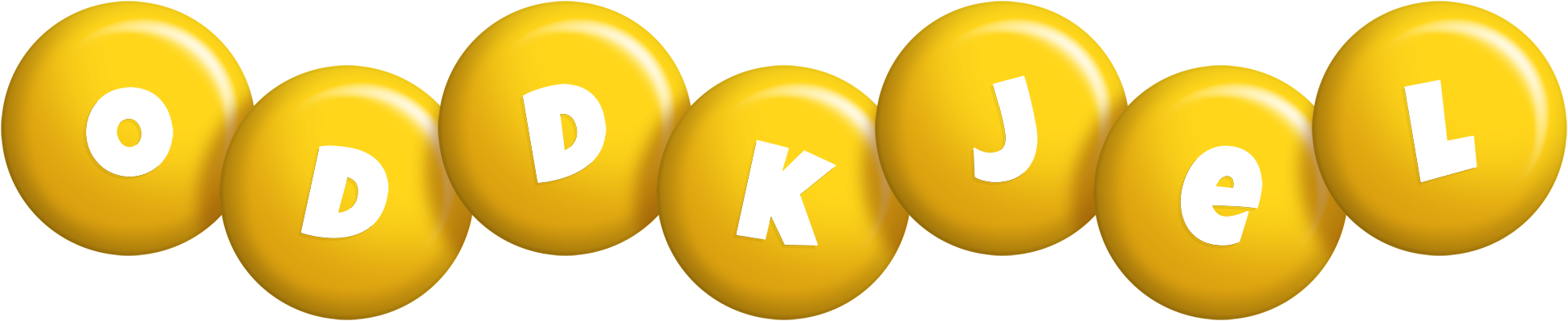 Oddkjel candy-yellow logo