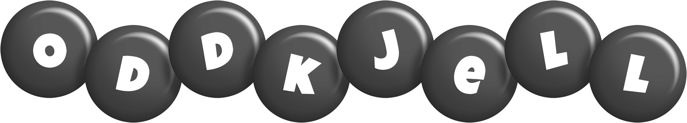 Oddkjell candy-black logo