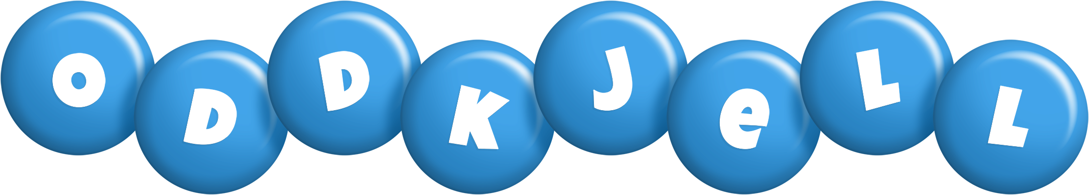 Oddkjell candy-blue logo
