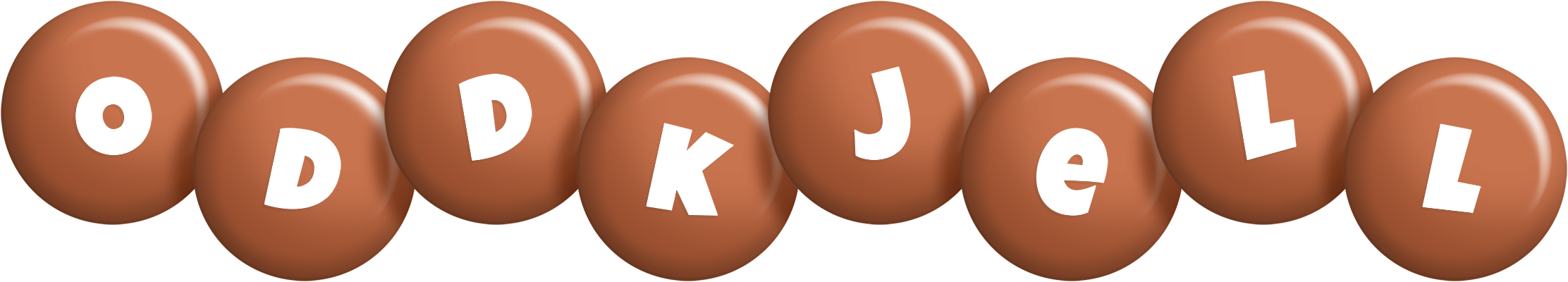 Oddkjell candy-brown logo
