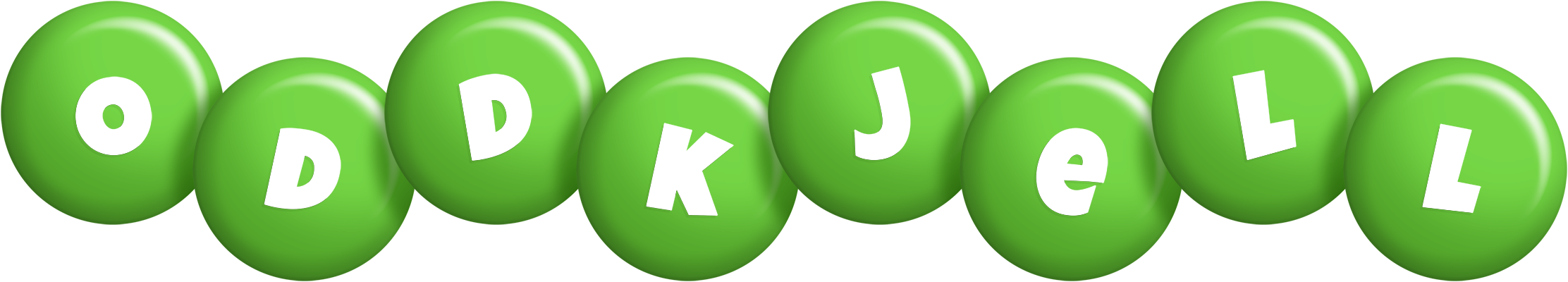 Oddkjell candy-green logo