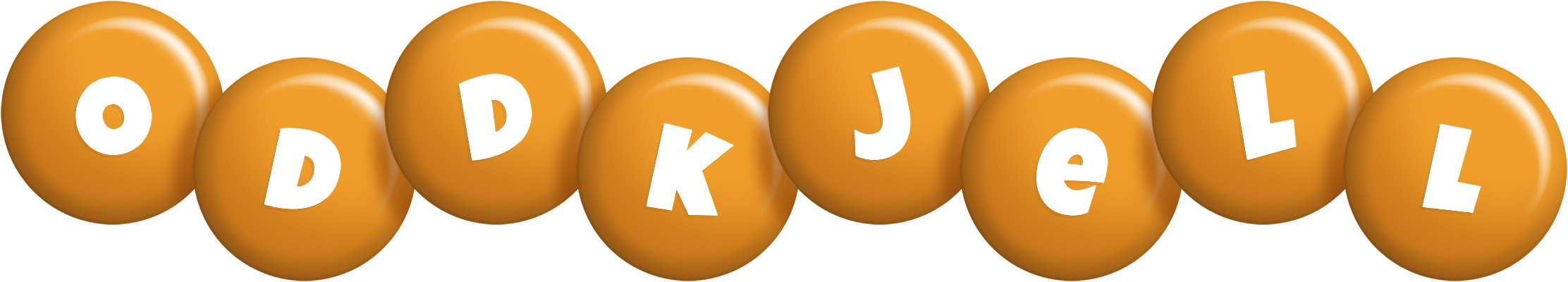 Oddkjell candy-orange logo