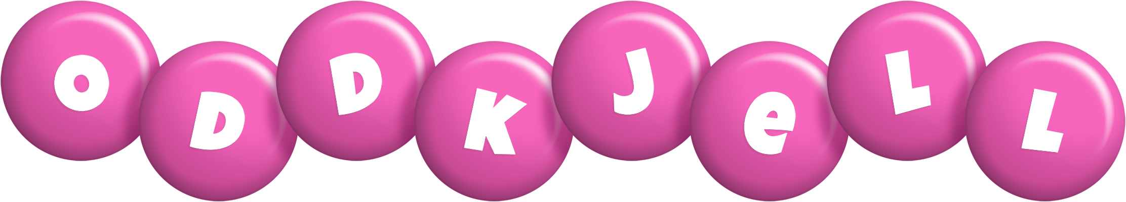 Oddkjell candy-pink logo