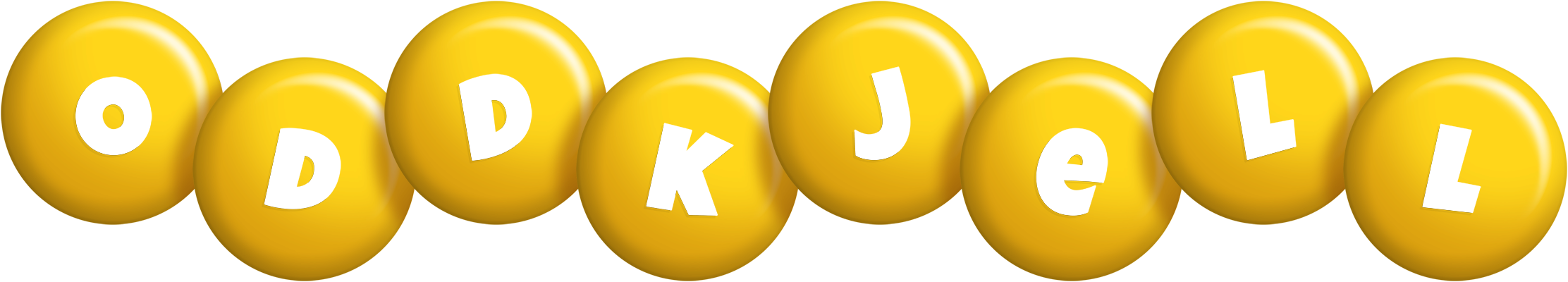 Oddkjell candy-yellow logo