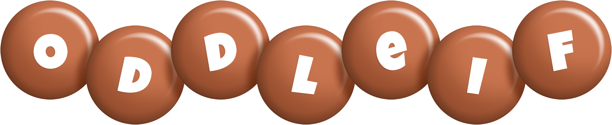 Oddleif candy-brown logo